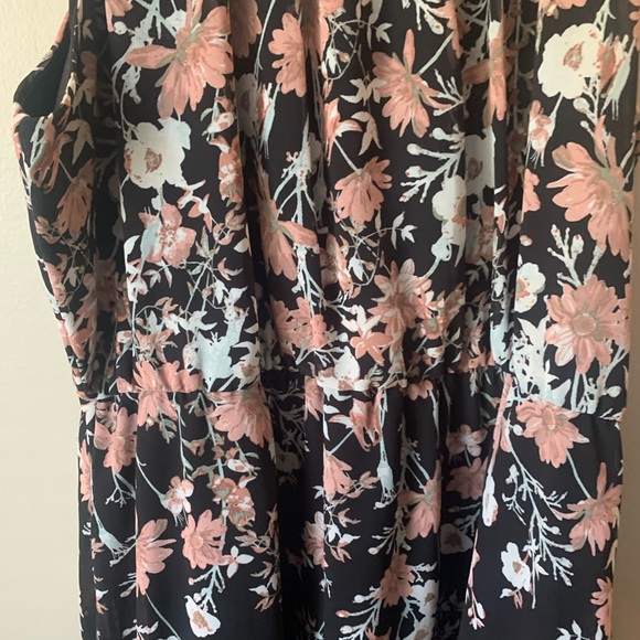 Maurices Black & Blush Pink Floral Dress - Picture 4 of 4